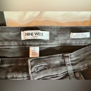 Nine West Perfect High Rise Black Denim Pants Jeans